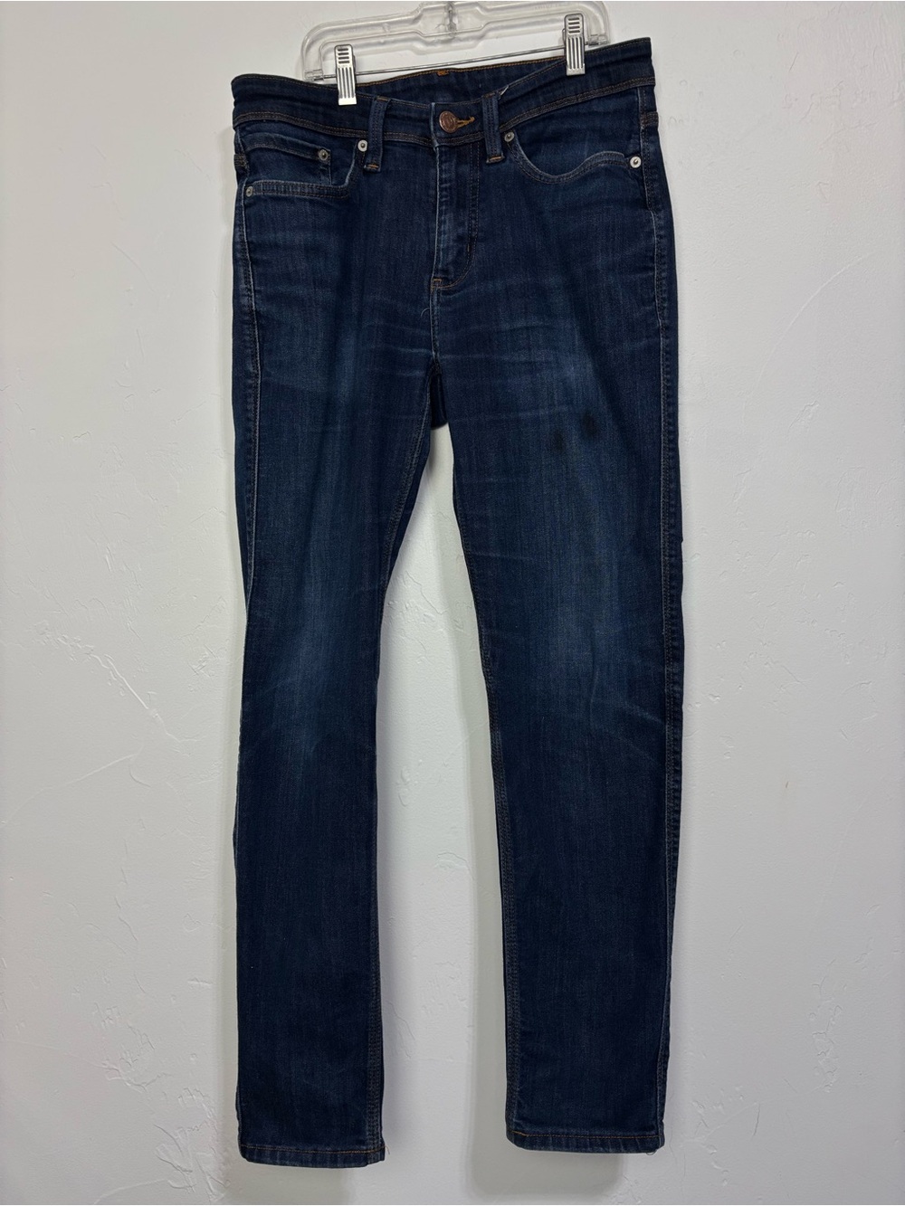 DU/ER Performance Denim Slim Fit Dark Wash Blue Stretch 30x30 FLAW Jeans Men's